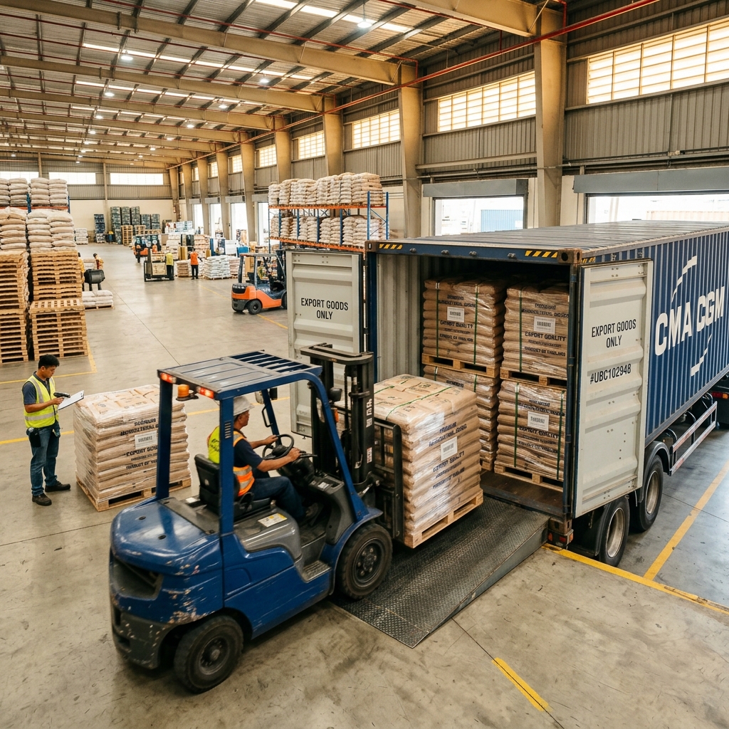 Container loading export process