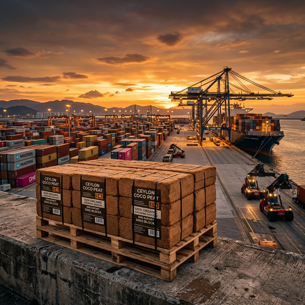 Coco peat export logistics facility